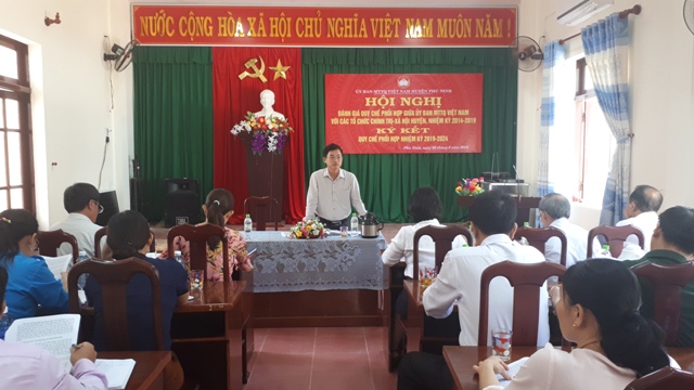 Mặt trận Phú Ninh ký kết Quy chế phối hợp nhiệm kỳ 2019- 2024