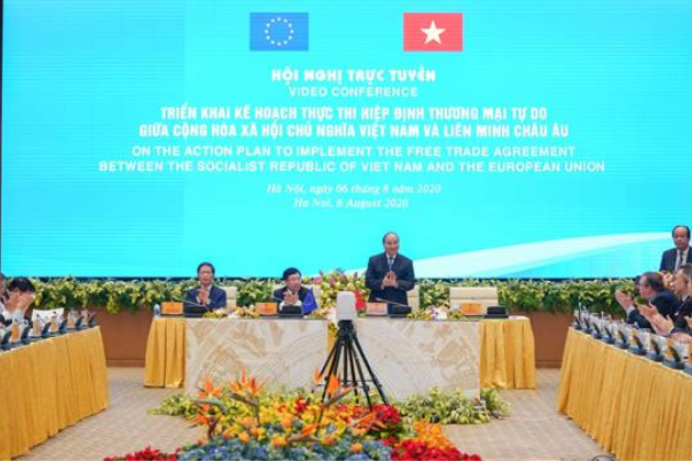Thủ tướng chủ trì Hội nghị trực tuyến toàn quốc triển khai Kế hoạch thực thi EVFTA