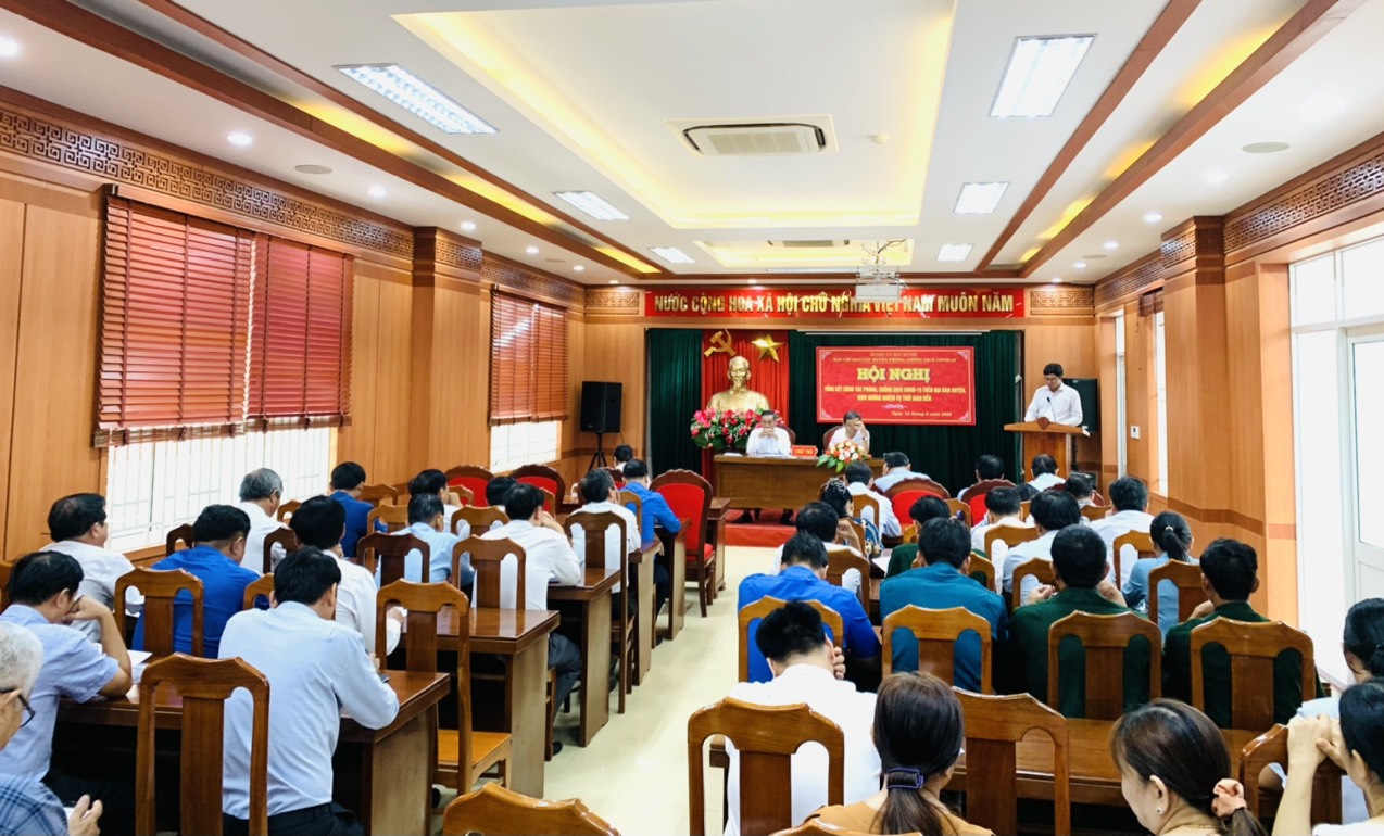 Huyện Duy Xuyên: Hội nghị tổng kết công tác phòng, chống dịch bệnh Covid - 19