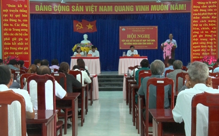 Nông Sơn:Đại biểu HĐND tỉnh khóa X tiếp xúc cử tri