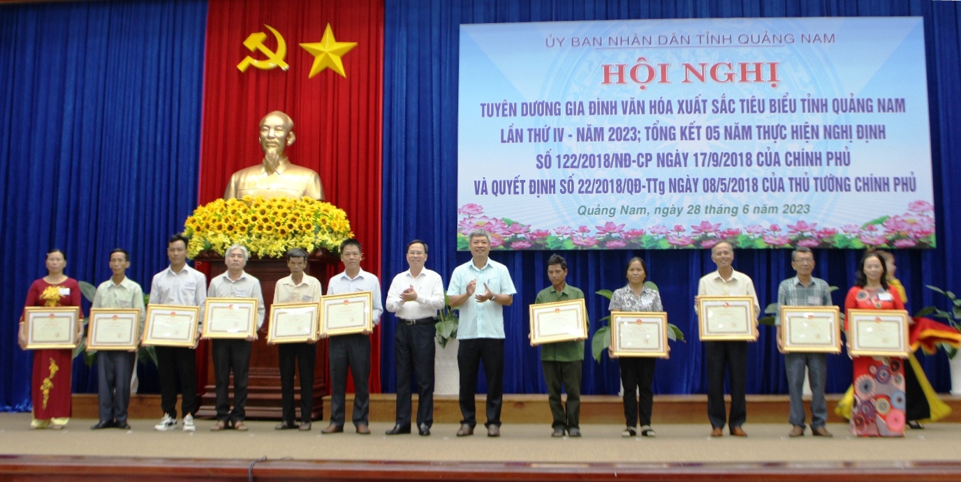 Quảng Nam: Tuyên dương 97 gia đình đạt danh hiệu “Gia đình Văn hóa xuất sắc tiêu biểu”